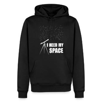 Teleskop-Liebhaber Lustige Wissenschaft Astronom - Männer Premium Bio Hoodie - Schwarz - Vorne - Nico (187cm)