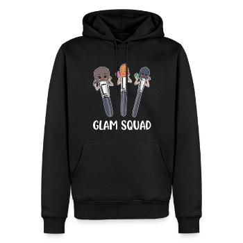 Cadeau de maquilleur Glam Squad - Sweat à capuche Premium bio Homme - noir - Devant - Nico (187cm)