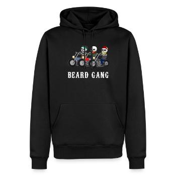 Beard Gang Bart Geschenk - Männer Premium Bio Hoodie - Schwarz - Vorne - Nico (187cm)