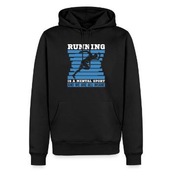 Laufen Ein Mentaler Sport Cross Country Runner Xc - Männer Premium Bio Hoodie - Schwarz - Vorne - Nico (187cm)