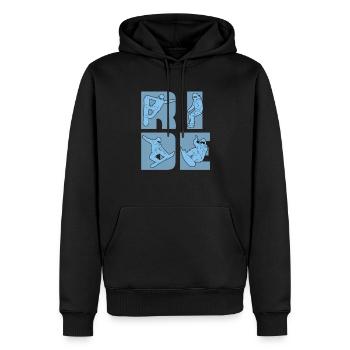 Snowboardfahrt Für Snowboarder - Männer Premium Bio Hoodie - Schwarz - Vorne - Nico (187cm)