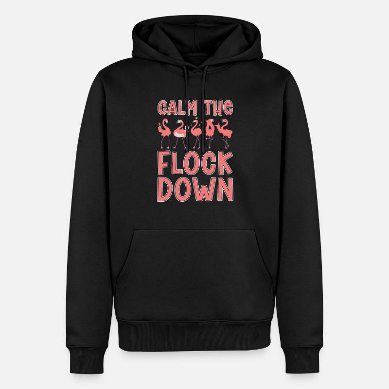 Calmez le troupeau ci-dessous - Sweat à capuche Premium bio Homme - noir