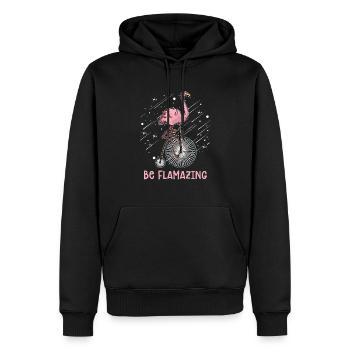 Seien Sie Flamazing Flamingo Lover Bird Lover Bird - Männer Premium Bio Hoodie - Schwarz - Vorne - Nico (187cm)