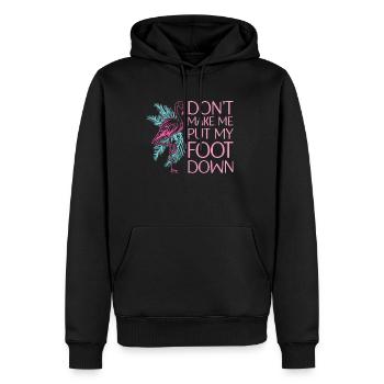 Lass Mich Nicht Meinen Fuß Auf Flamingo Lover Bird - Männer Premium Bio Hoodie - Schwarz - Vorne - Nico (187cm)