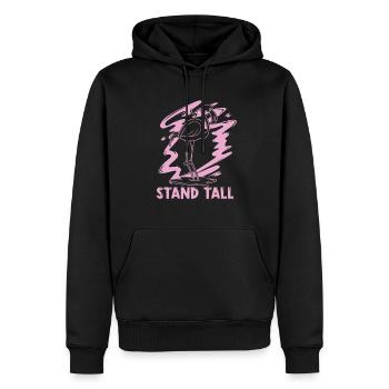 Stand Tall Flamingo Lover Vogelliebhaber - Männer Premium Bio Hoodie - Schwarz - Vorne - Nico (187cm)