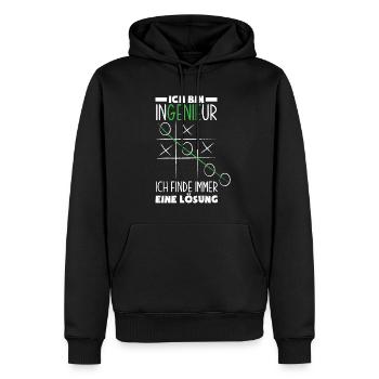 Lustiges Ingenieur Geschenke Geschenkidee - Männer Premium Bio Hoodie - Schwarz - Vorne - Nico (187cm)