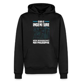 Lustiges Ingenieur Geschenke Geschenkidee - Männer Premium Bio Hoodie - Schwarz - Vorne - Nico (187cm)