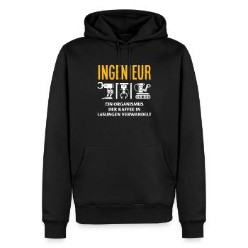 Lustiges Ingenieur Geschenke Geschenkidee - Männer Premium Bio Hoodie - Schwarz - Vorne - Nico (187cm)