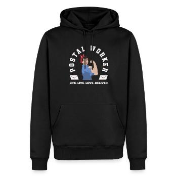 Lustige Briefzusteller Briefträger Post Geschenke - Männer Premium Bio Hoodie - Schwarz - Vorne - Nico (187cm)