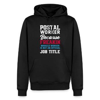 Lustige Briefzusteller Briefträger Post Geschenke - Männer Premium Bio Hoodie - Schwarz - Vorne - Nico (187cm)
