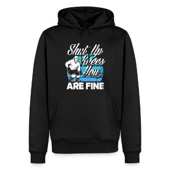 Lustiges Eishockey Hockey Geschenk Geschenkidee - Männer Premium Bio Hoodie - Schwarz - Vorne - Nico (187cm)