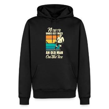 Lustiges Eishockey Hockey Geschenk Geschenkidee - Männer Premium Bio Hoodie - Schwarz - Vorne - Nico (187cm)