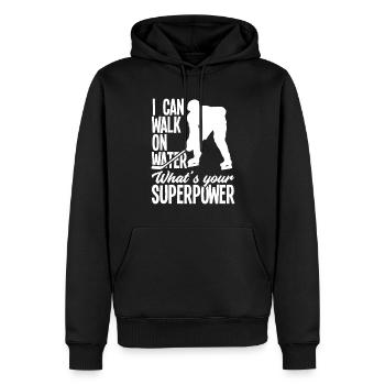 Lustiges Eishockey Hockey Geschenk Geschenkidee - Männer Premium Bio Hoodie - Schwarz - Vorne - Nico (187cm)