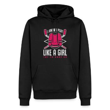 Lustiges Eishockey Hockey Geschenk Geschenkidee - Männer Premium Bio Hoodie - Schwarz - Vorne - Nico (187cm)