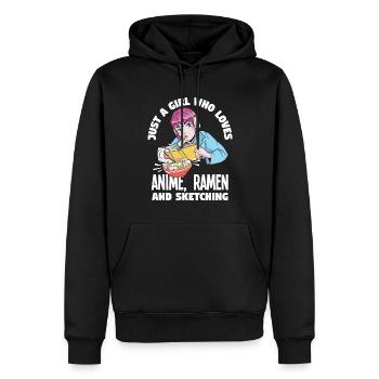 Lustiges Anime Geschenk - Männer Premium Bio Hoodie - Schwarz - Vorne - Nico (187cm)