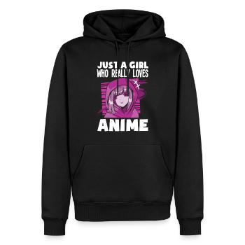 Lustiges Anime Geschenk - Männer Premium Bio Hoodie - Schwarz - Vorne - Nico (187cm)