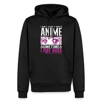 Lustiges Anime Geschenk - Männer Premium Bio Hoodie - Schwarz - Vorne - Nico (187cm)