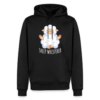 Sheep Whisperer Sheep Gift - Men’s Premium Organic Hoodie - black - Front - Nico (187cm)