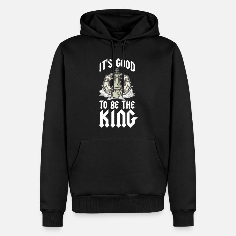 C’est bon d’être le cadeau d’échecs roi - Sweat à capuche Premium bio Homme - noir