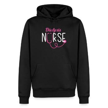 Krankenschwester Pfleger Krankenpfleger - Männer Premium Bio Hoodie - Schwarz - Vorne - Nico (187cm)