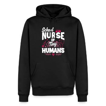 Krankenschwester Pfleger Krankenpfleger - Männer Premium Bio Hoodie - Schwarz - Vorne - Nico (187cm)
