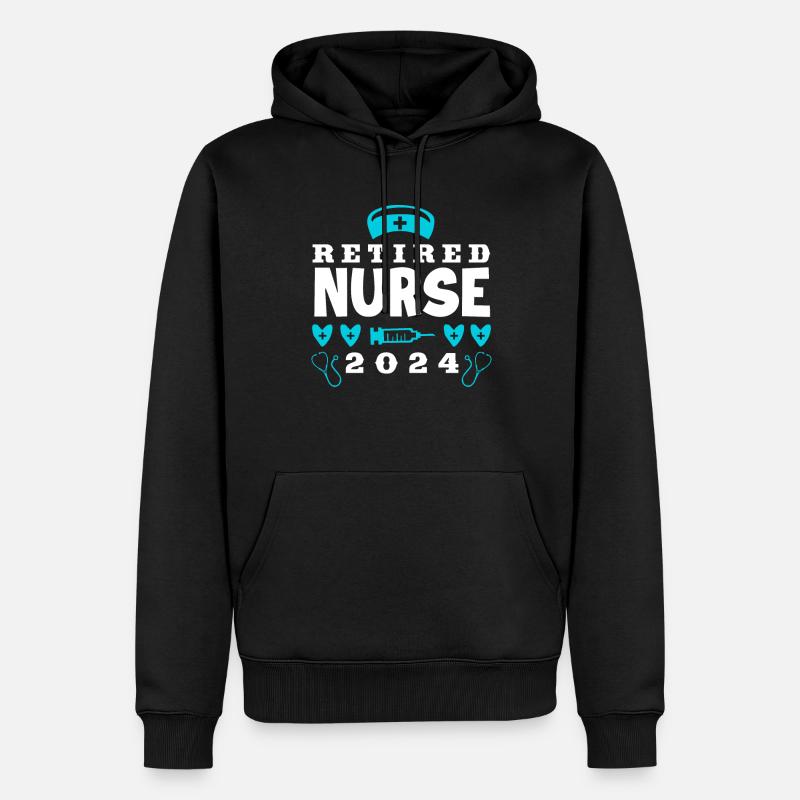 Infirmière Infirmière Pension d’infirmière - Sweat à capuche Premium bio Homme - noir
