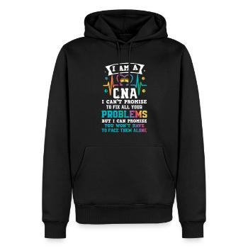 Krankenschwester Pfleger Krankenpfleger - Männer Premium Bio Hoodie - Schwarz - Vorne - Nico (187cm)
