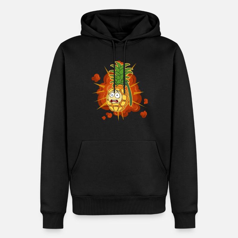 Pineapple Grenade Ananas Geschenk - Männer Premium Bio Hoodie - Schwarz
