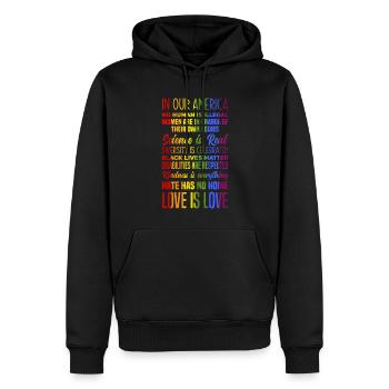 LGBT Pride LGBTQ Pride - Männer Premium Bio Hoodie - Schwarz - Vorne - Nico (187cm)