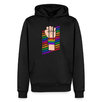 LGBT Pride LGBTQ Pride - Männer Premium Bio Hoodie - Schwarz - Vorne - Nico (187cm)
