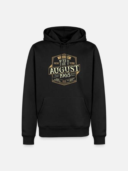 August 1965 Birthday Man - Men’s Premium Organic Hoodie - black
