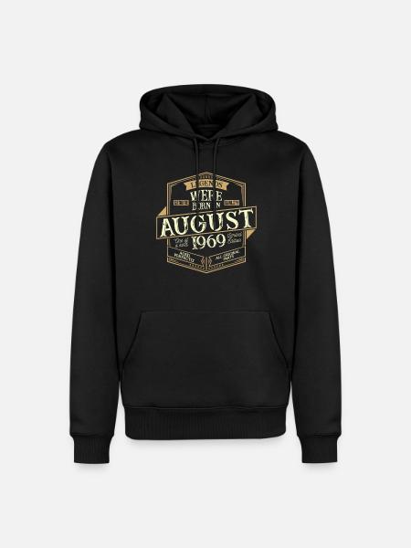 August 1969 birthday man - Men’s Premium Organic Hoodie - black