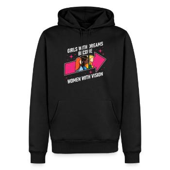 Girls With Dreams Feminismus Geschenk - Männer Premium Bio Hoodie - Schwarz - Vorne - Nico (187cm)
