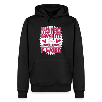 Feminism Favorite F Word Feminismus Geschenk - Männer Premium Bio Hoodie - Schwarz - Vorne - Nico (187cm)