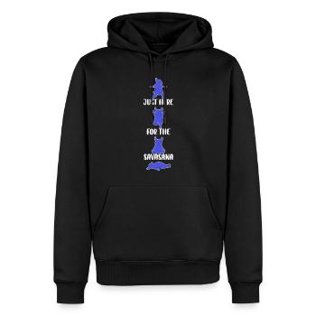 Juste ici pour le cadeau de yoga Savasana - Sweat à capuche Premium bio Homme - noir - Devant - Nico (187cm)
