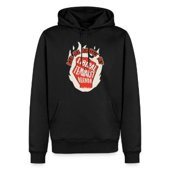 Programme féministe libéral Féminisme Cadeau - Sweat à capuche Premium bio Homme - noir - Devant - Nico (187cm)
