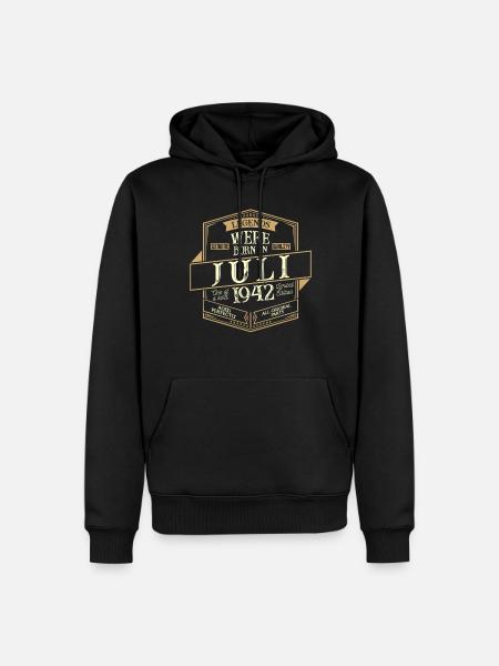 July 1942 Birthday Man - Men’s Premium Organic Hoodie - black