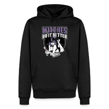 Witches Do It Better Wicca Gift - Men’s Premium Organic Hoodie - black - Front - Nico (187cm)