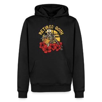 Cadeau gothique gothique gothique à la retraite - Sweat à capuche Premium bio Homme - noir - Devant - Nico (187cm)