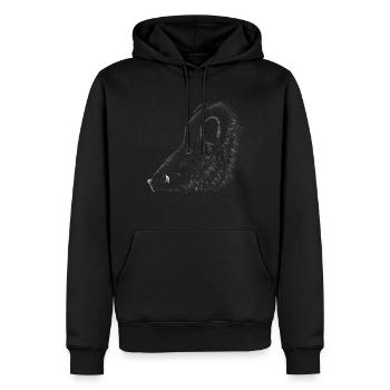Chasseur Chasser Chasser Chasse Chasse Chasse Chasse Chasseur Chasseur - Sweat à capuche Premium bio Homme - noir - Devant - Nico (187cm)