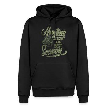 Chasseur Chasser Chasser Chasse Chasse Chasse Chasse Chasseur Chasseur - Sweat à capuche Premium bio Homme - noir - Devant - Nico (187cm)
