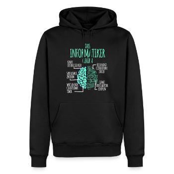 Informatiker Informatik Programmierer Nerd Geek - Männer Premium Bio Hoodie - Schwarz - Vorne - Nico (187cm)