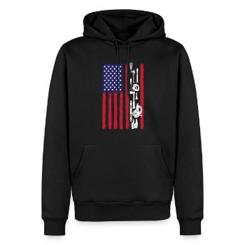 Lustige Holzarbeiter Tischler Schreiner Zimmermann - Männer Premium Bio Hoodie - Schwarz - Vorne - Nico (187cm)