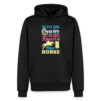Fun Horse Racing Horse Racing Idée cadeau - Sweat à capuche Premium bio Homme - noir - Devant - Nico (187cm)