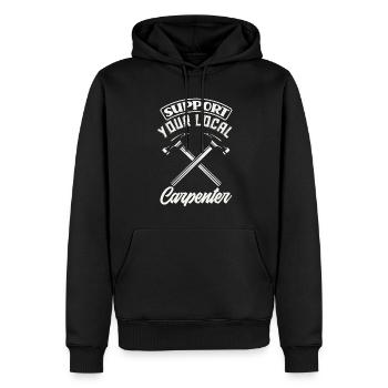 Lustige Holzarbeiter Tischler Schreiner Zimmermann - Männer Premium Bio Hoodie - Schwarz - Vorne - Nico (187cm)