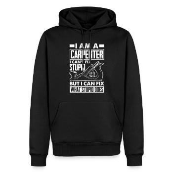 Lustige Holzarbeiter Tischler Schreiner Zimmermann - Männer Premium Bio Hoodie - Schwarz - Vorne - Nico (187cm)
