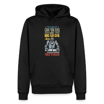 Lustige Holzarbeiter Tischler Schreiner Zimmermann - Männer Premium Bio Hoodie - Schwarz - Vorne - Nico (187cm)