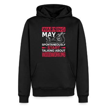 Lustige Holzarbeiter Tischler Schreiner Zimmermann - Männer Premium Bio Hoodie - Schwarz - Vorne - Nico (187cm)