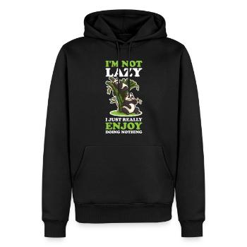 Dans le besoin Lazy Panda Bear Gift - Sweat à capuche Premium bio Homme - noir - Devant - Nico (187cm)