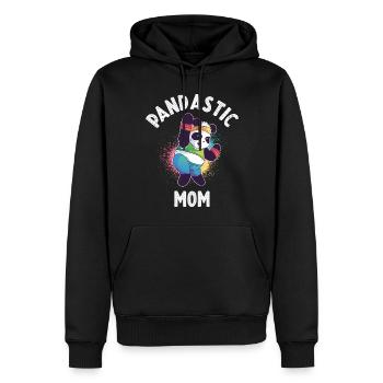 Panda Maman Panda Bear Cadeau - Sweat à capuche Premium bio Homme - noir - Devant - Nico (187cm)